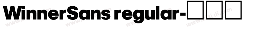 WinnerSans regular字体转换